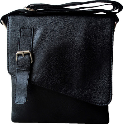 

JaisBoy Boys & Girls Casual Black PU, Rexine Shoulder Bag