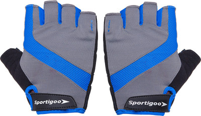 

Sportigoo PRO-X Gym & Fitness Gloves (M, Grey, Blue)
