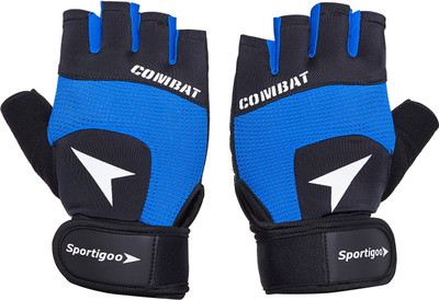 

Sportigoo Wrist Support Gym & Fitness Gloves (, Black, Blue