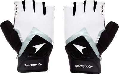 

Sportigoo VOLTE-X Gym & Fitness Gloves (M, Black, White, Silver)
