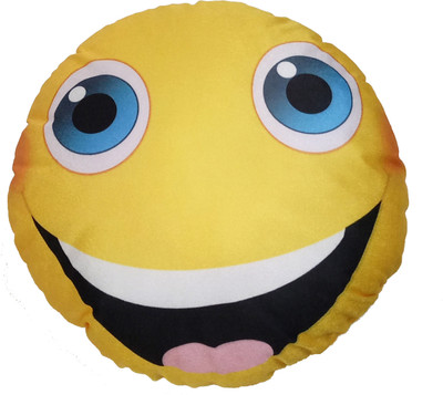 Vinayaka Fab Happy Soft Emoji - 35 cm(Yellow)