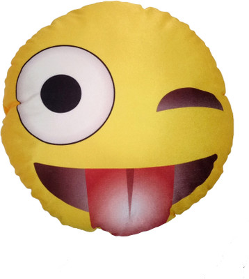 

Vinayaka Fab Naughty Soft Emoji - 35 cm(Yellow)