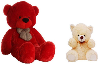 

Arvel 3 feet red and 2 feet cream soft teddy / plush teddy /imported teddy /birthday gift teddy/ anniversary - 86.9 cm(Red, Cream), Cream;red