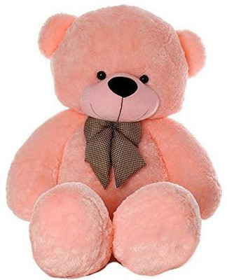CLICKMART Soft Teddy Bear with Neck Bow, 5 Feet - 150 cm(Pink)