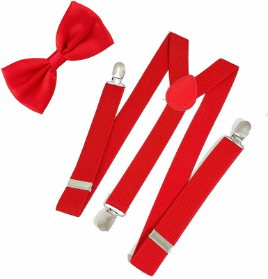 

Qtsy Y- Back Suspenders for Men, Boys, Girls(Red)