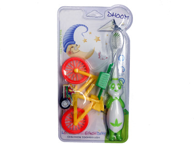

JMO27Deals Soft Bristles Toothbrush With Cycle Toy For Kids Extra Soft Toothbrush