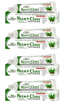 

KUDOS NEEM CLOVE Toothpaste(400 g, Pack of 4)