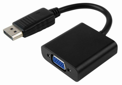 

Teratech TV-out Cable (Display Port) DP To VGA Adapter Cable (Black, For Computer)(Black, For Computer)