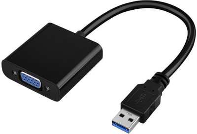 

LipiWorld TV-out Cable USB 3.0 to VGA Multi-Display Converter Video Graphic Card with Driver Cd(Black, For Laptop)