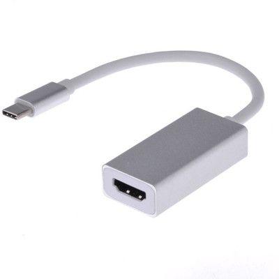 

LipiWorld TV-out Cable 4K Ultra HD 1080P Type C Male to HDMI Female Converter(Silver, For Laptop)