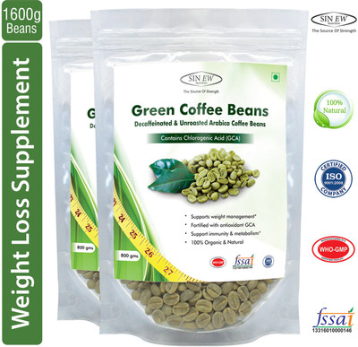

Sinew Nutrition Green Coffee Beans 1600gm (800g x 2) for Weight Management(1600 g)