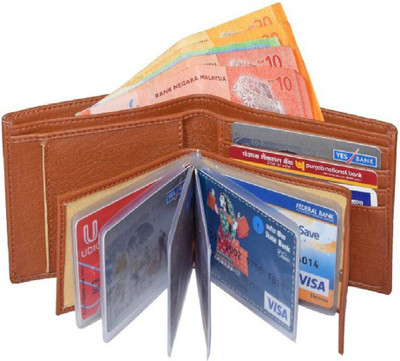 

Yakult Men Tan Artificial Leather Wallet(8 Card Slots)