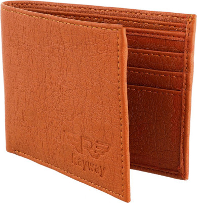 

Rayway Men Tan Genuine Leather Wallet(6 Card Slots)