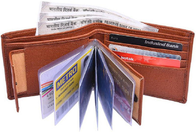 

Yakult Men Tan Artificial Leather Wallet(8 Card Slots)