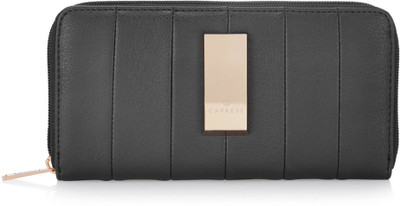 

Caprese Women Casual Black Artificial Leather Wallet(6 Card Slots)
