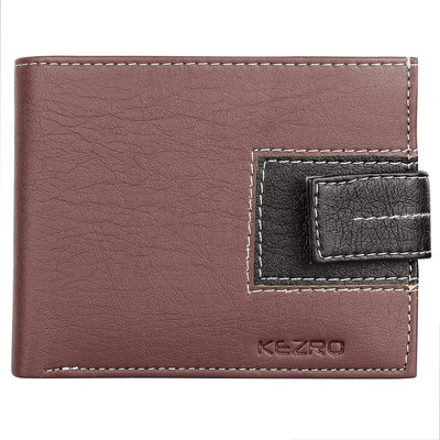 

KEZRO Men Brown Artificial Leather Wallet(3 Card Slots)