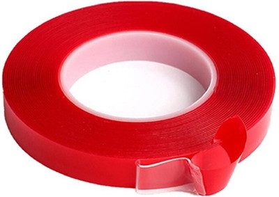 

Vertex Tape VHB Acrylic Foam Double Sided Tape Thickness 0.8mm Width 10mm Length 33meter(Set of 1, Transperant, Red)