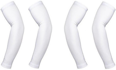 Auto Hub Nylon Arm Sleeve For Men & Women(Free, White)