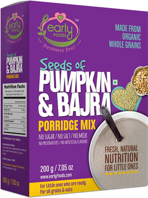 

Early Foods Organic Bajra and Pumpkin Seeds Porridge Mix 200g Cereal(200 g, 24+ Months)