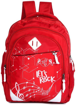 

TT Bags Backpack for Boys and Girls with Rain Cover - Red 20 L Backpack(Red)