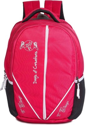

TT Bags Backpack for Boys and Girls with Rain Cover - Pink 20 L Backpack(Pink)