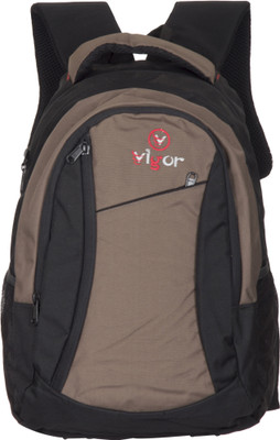 

Vigor M-339 25 L Backpack(Black, Beige), Red & white