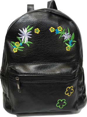 

Regiis Floral embroidery Backpack(Black, 5 L)