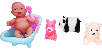 

TALKING GANESHA Non-Toxic Soft chu chu Toys Set for Baby Toddler Bath Toys with bath tub, cute baby doll & 3 Chu Chu Toys - Multicolor Bath Toy(Multicolor)