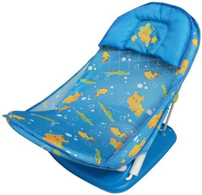

Baby Bucket Car ter Delux Baby Folding Bather/Bath Net With Detachable Pillow(Blue)