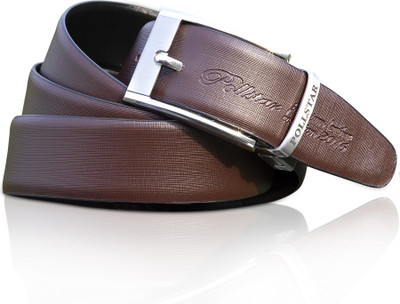 

POLLSTAR Men Formal, Casual Brown Genuine Leather Reversible Belt