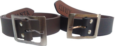 

Ajanta Men Formal, Casual, Party Multicolor Artificial Leather Belt, Black & brown