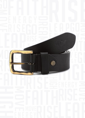

Metronaut Men Black Genuine Leather Belt