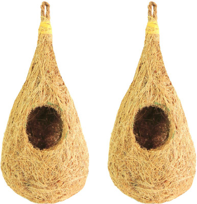 

ZENRISE 2 pack coconut fiber small Bird House(Hanging)