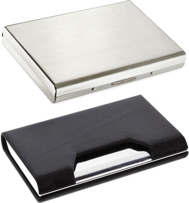 

Flipkart SmartBuy Combo of 1 Silver Plain ATM Special Edition & 1 Splendid ATM / ID / DEBIT / CREDIT / VISITNG 10 Card Holder(Set of 2, Multicolor)