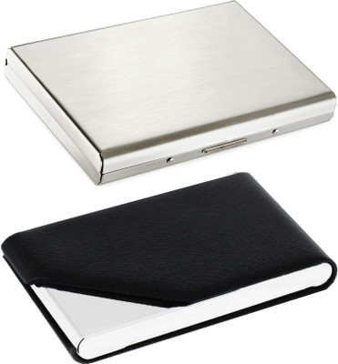 

Flipkart SmartBuy Combo of 1 Silver Plain ATM Special Edition & 1 Stunning Dazzling ATM / ID / DEBIT / CREDIT / VISITNG 10 Card Holder(Set of 2, Multicolor)