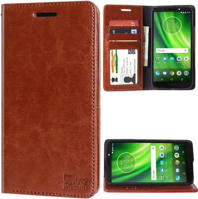 DMG Flip Cover for Motorola Moto G6 Play(Brown)