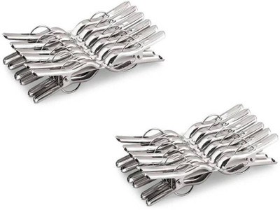 

jatin I20 Medium Stainless Steel Cloth Clips(Set of 24, Steel)