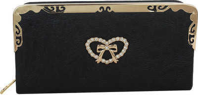 

Fillincart Women Black, Gold Artificial Leather Wallet(3 Card Slots)