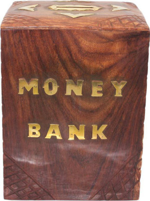 

OnlinePurchas designer coin box Coin Bank(Brown)
