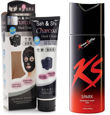 

Sah&Shi Charcol Oil Control Peel off mask & KS Deodorant Spray(Set of 2)