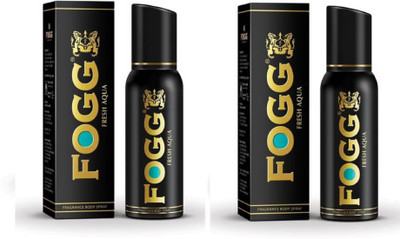 

Fogg Fresh Aqua Black Series Fragrance Body Spray Pack of 2 Combo (120ML each) Perfume Body Spray - For Men & Women (240 ml, Pack of 2) Perfume Body Spray - For Men & Women(240 ml, Pack of 2)