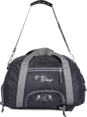 

TT Bags (Expandable) Casual Khadi Duffel Bag for Travelling with Rain Cover Travel Duffel Bag(Black)
