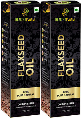 

Healthy Planet Combo of 2 Flaxseed oil (200mlx2) Vegetable Oil 400 ml Plastic Bottle(Pack of 2)