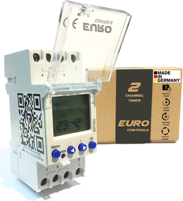 EURO Edt822 Two Channel Timer Weekly/Pulse/Cyclic/Random/Holiday modes Programmable Electronic Timer Switch(White)
