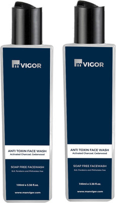 

mVIGOR Activated Charcoal Soap Free Combo (Pack of 2) Face Wash(100 ml)