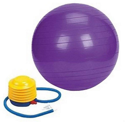 

ZEVORA Anti Burst 65 cm Exercise Fitness Yoga Ball with Foot Pump (Assorted Color Will Be Sent) Gym Ball(With Pump), Multicolor