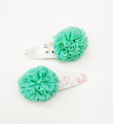 

fairytale soft pom-pom tic tac clips for kids Tic Tac Clip(Multicolor, Green)