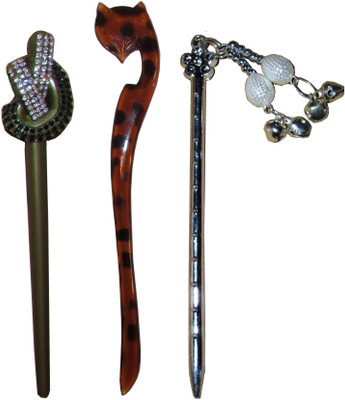 

handkerchief Combo of Multi Color Juda Sticks Bun Stick(Multicolor)