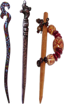 

GITI Combo of Multi Color Juda Sticks Bun Stick(Multicolor)