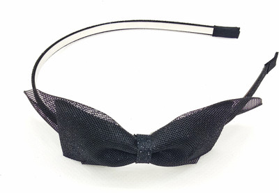 

fairytale Shimmery Black Bow With Net.Fascinator Hair Bands For Girls Age 1 To 16 Head Band(Black)